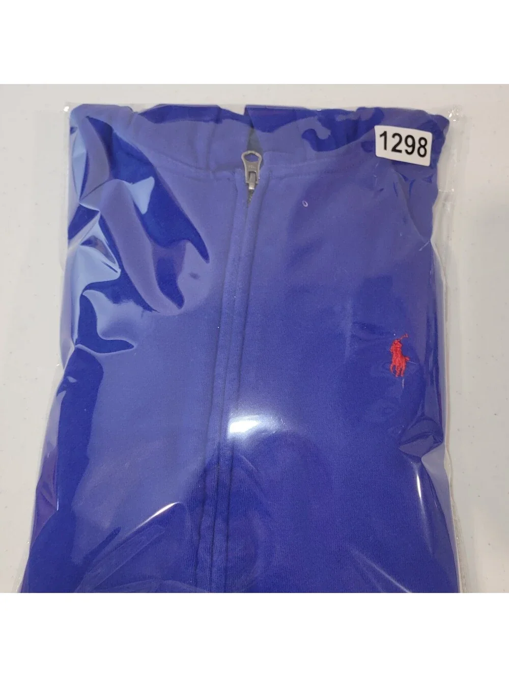 Polo Ralph Lauren Boys' Full Zip Hoodie Sweatshirt Blue Size L (14-16) Cotton